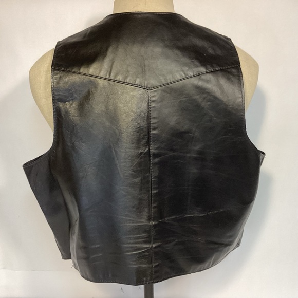 Leather motorcycle vest Howard’s Exclusive Leathers Men’s size 50 - Picture 3 of 12